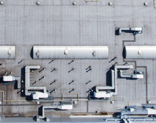 aerial view of factory